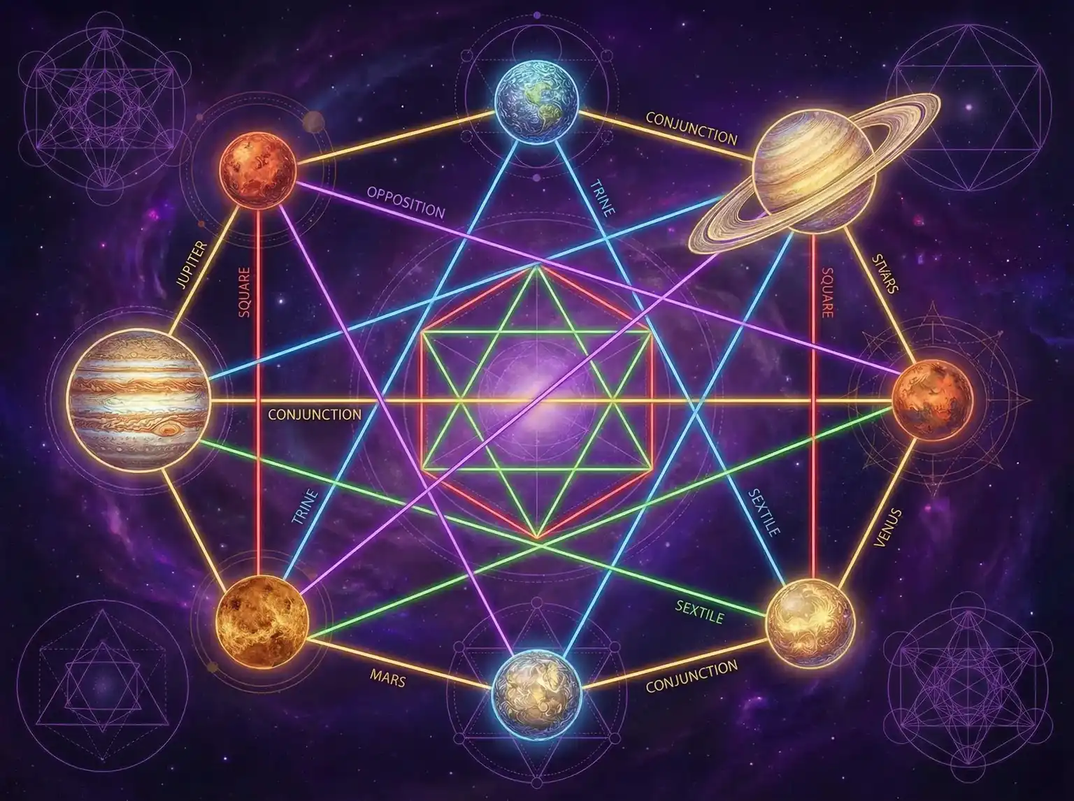 行星相位解读 - 红米6 | 占星学进阶